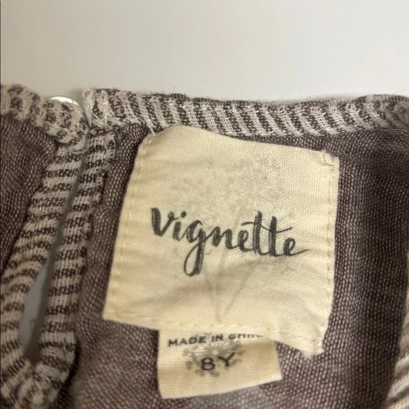 Vignette Girl's Striped Gray Dress Size 8Y - Picture 3 of 5